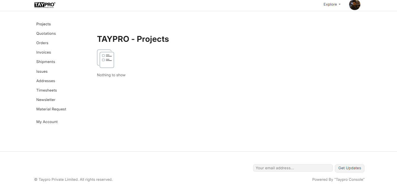 Projects Section Screenshot